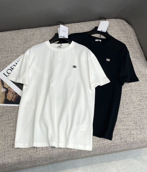 セリーヌtシャツ メンズコピー シンプル 純綿 トップス 半袖 プリント ゆったり 2色可選