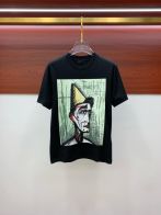 プラダ ティー シャツ偽物 Ｔシャツ 純綿 トップス 半袖 プリント カジュアル 通気性いい ブラック