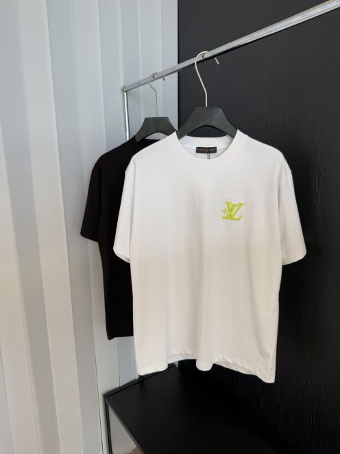 上質品 ルイヴィトンtシャツヤフオク偽物 柔軟 純綿 トップス 短袖 ロゴ刺繍 ホワイト