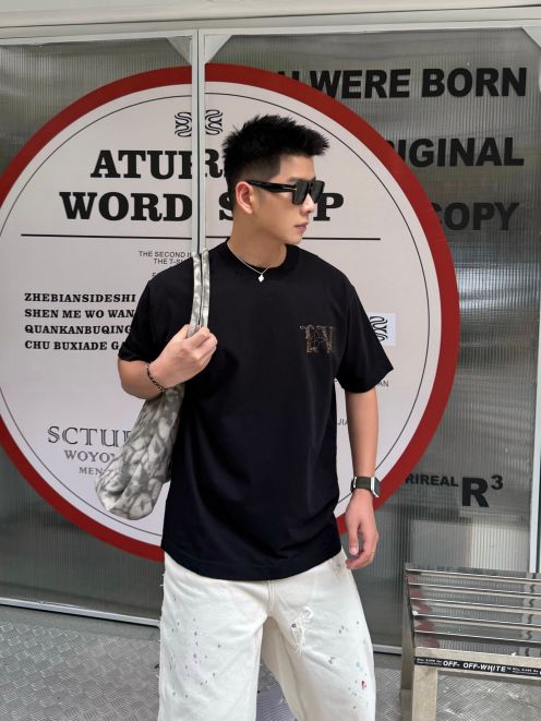 メルカリ ルイヴィトンtシャツ激安通販 シンプル 純綿 トップス 半袖 プリント ブラック