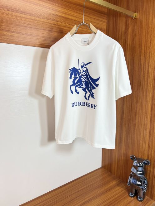 最新販売 burberry ティー シャツスーパーコピー プリント 純綿 トップス 短袖 ゆったり ホワイト