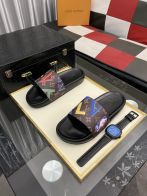 LV 限定の人気 ルイヴィトン サンダル モノグラムコピー 夏品 スリッパ  カジュアル ゆったり ブラック