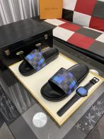 ルイヴィトン サンダル ヤフオクスーパーコピー スリッパ  カジュアル 高級品 ゆったり ブルー