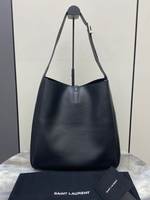 サン ローラン かご バッグスーパーコピー 優雅レディ 牛革 レザー ハンドバッグ 753837 ブラック