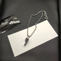 クロムハーツネックレス 安全ピン激安通販 ハンサム ファッション ホイッスル形 シルバー