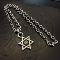 クロムハーツネックレス 重ね付けコピー ハンサム ファッション 星かたち シルバー