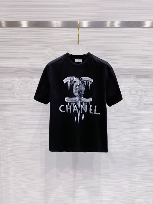 お買い得なchanel t シャツ レディーススーパーコピー 柔軟 トップス 短袖 純綿 シンプル ブラック