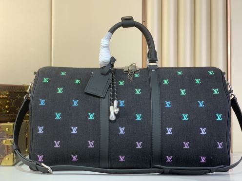 ルイヴィトンバッグ インスタ激安通販 ハンドバッグ 旅行 ロゴ刺繍 大容量 m13966 ブラック