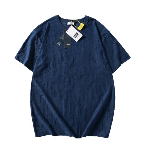 ディオールtシャツレディースコピー シンプル 短袖 トップス  純綿 ブルー