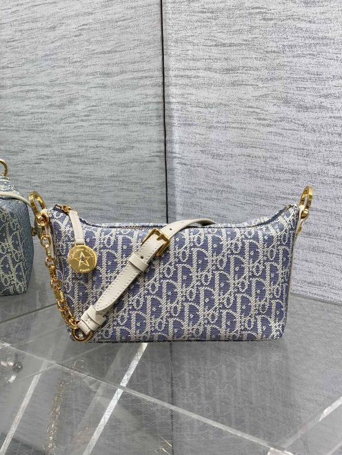 セール開催中 ディオール クラッチ バッグ偽物 本革 レザー 花柄 斜め掛けバッグ ブルー