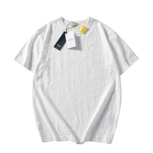 藤原聡 ディオールtシャツ偽物 シンプル 短袖 トップス  純綿 ホワイト