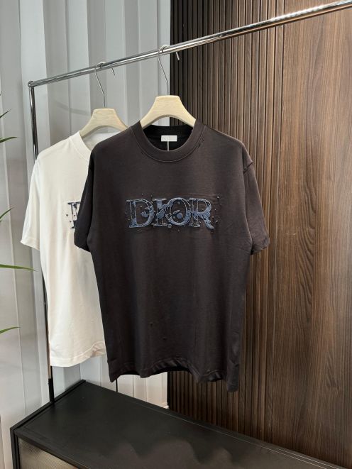 高品質 ディオールtシャツメルカリスーパーコピー シンプル 短袖 トップス  純綿 ブラック