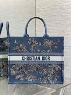 dior カバンスーパーコピー ハンドバッグ 本革 レザー 大容量 プリント シンプル ブルー