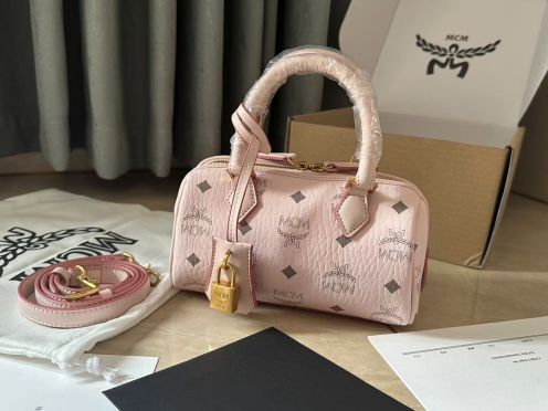 人気商品 エムシーエム mcm バッグ 値段コピー 優雅 ハンドバッグ 斜め掛け 牛革  6214 ピンク
