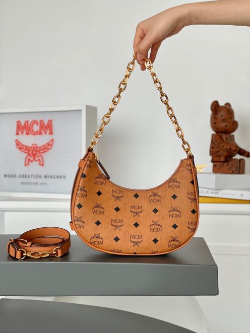 mcm トート激安通販 エムシーエム  レザー 日常 斜め掛けバッグ 肩掛け H028 ブラウン