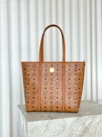 mcm ハンドバッグスーパーコピー エムシーエム レザー 通勤 優雅 ハンドバッグ トート ブラウン