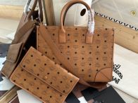 mcm トート偽物 エムシーエム レザー 優雅レディ 上質 ハンドバッグ トート 6410 ブラウン  