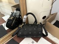 人気商品 エムシーエム mcm トート偽物 優雅 ハンドバッグ 斜め掛け 牛革  6214 ブラック