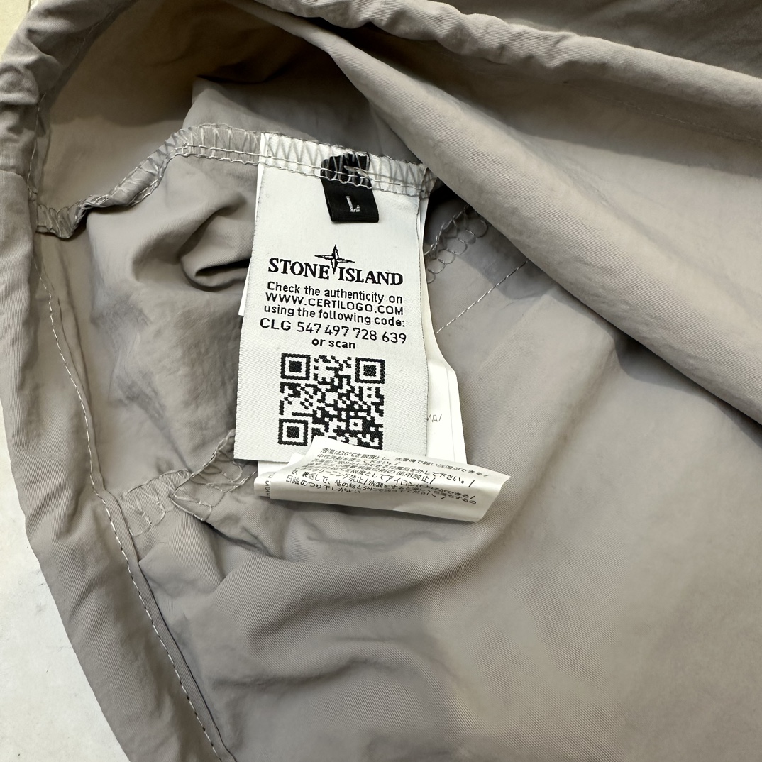stone island ナイロン ジャケット偽物 高品質 アウター 速乾性があり 薄手 ゆったり グレイ_8