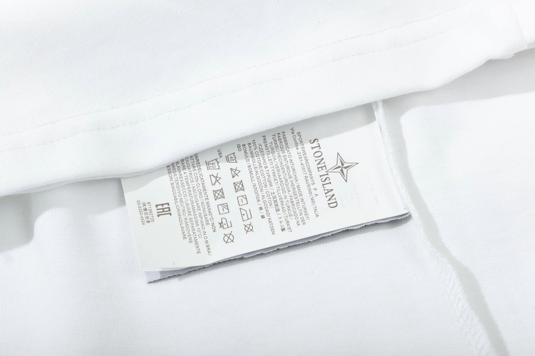 ストーン アイランド ロング t シャツ偽物 半袖Tシャツ 純綿 シンプル 4色可選 ホワイト_5