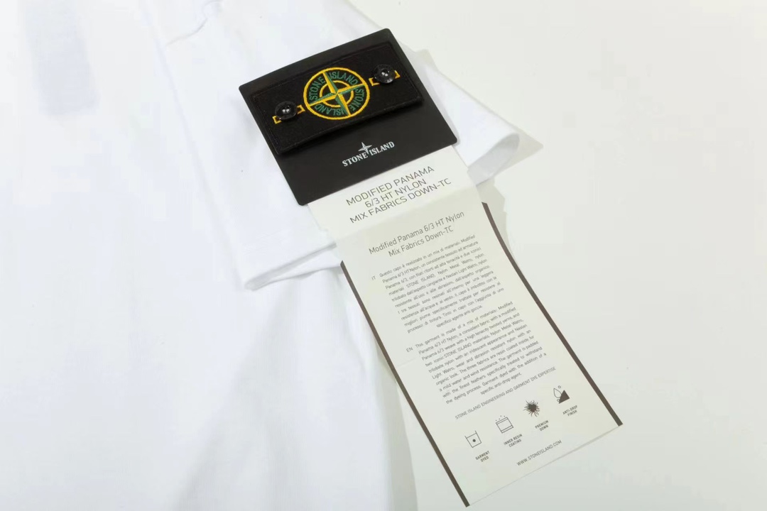 ストーン アイランド ロング t シャツ偽物 半袖Tシャツ 純綿 シンプル 4色可選 ホワイト_8