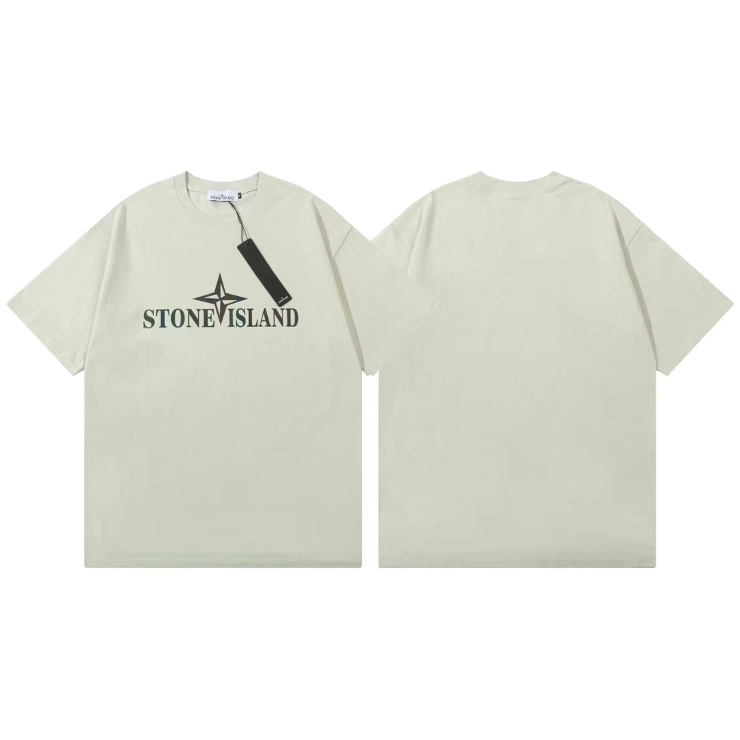 ストーン アイランド t シャツ メンズｎ級品 半袖Tシャツ 純綿 シンプル 防臭 ホワイト_1