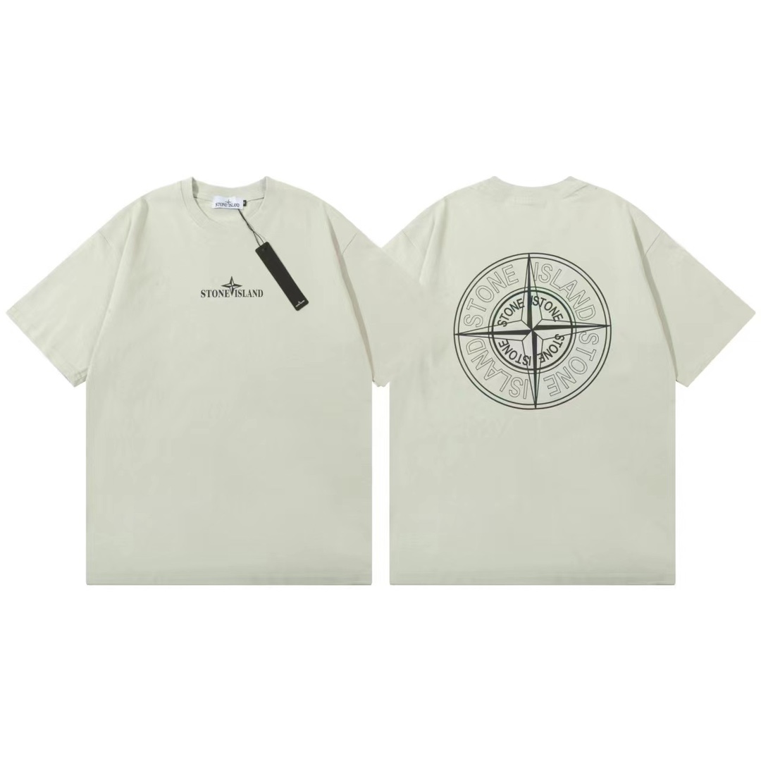 stone island トップスコピー 半袖Tシャツ 純綿 シンプル ファッション ホワイト_1