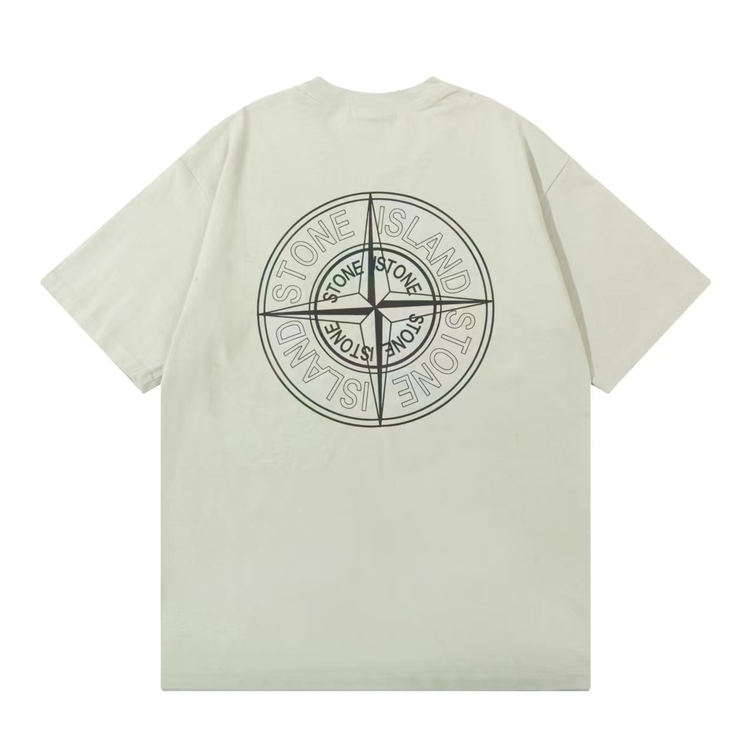 stone island トップスコピー 半袖Tシャツ 純綿 シンプル ファッション ホワイト_3