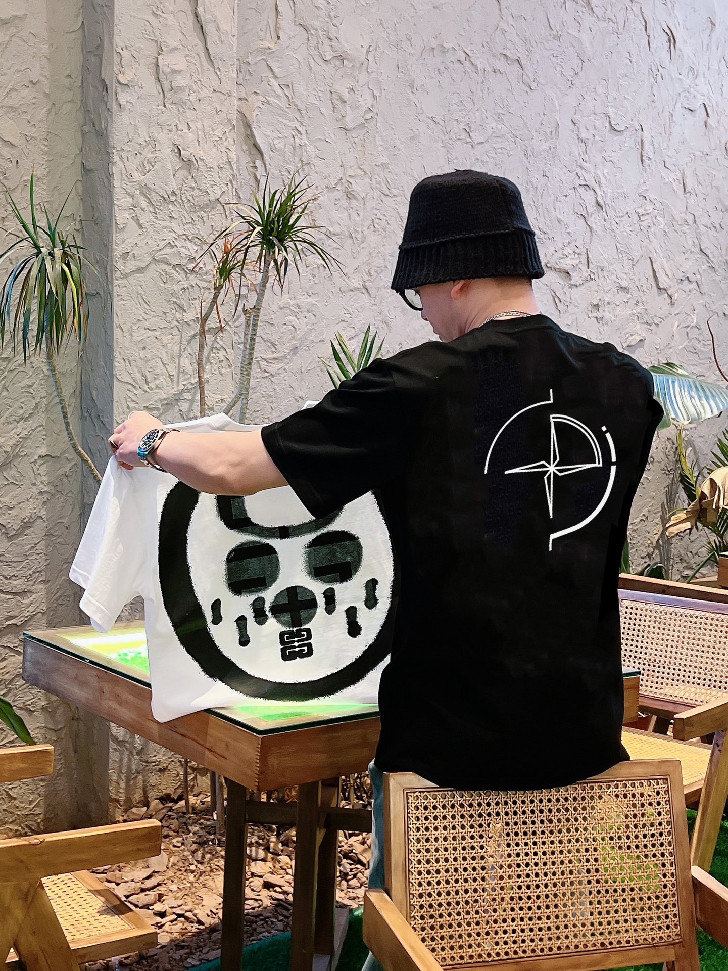 ストーン アイランド t シャツ激安通販 半袖Tシャツ 純綿 シンプル 夏新作 メンズ ブラック_9