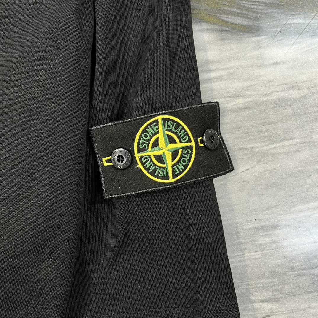 stone island t シャツコピー 半袖Tシャツ 純綿 シンプル 夏 新品 ゆったり 男女兼用 ブラック_7
