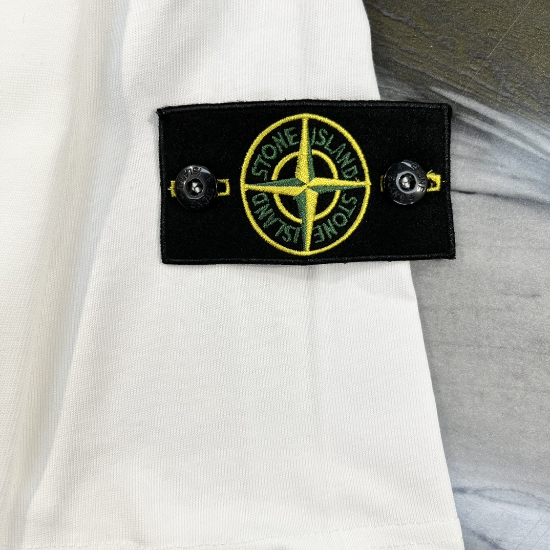 ストーン アイランド シャツスーパーコピー 半袖Tシャツ 純綿 シンプル 夏 新品 ゆったり 男女兼用 ホワイト_9