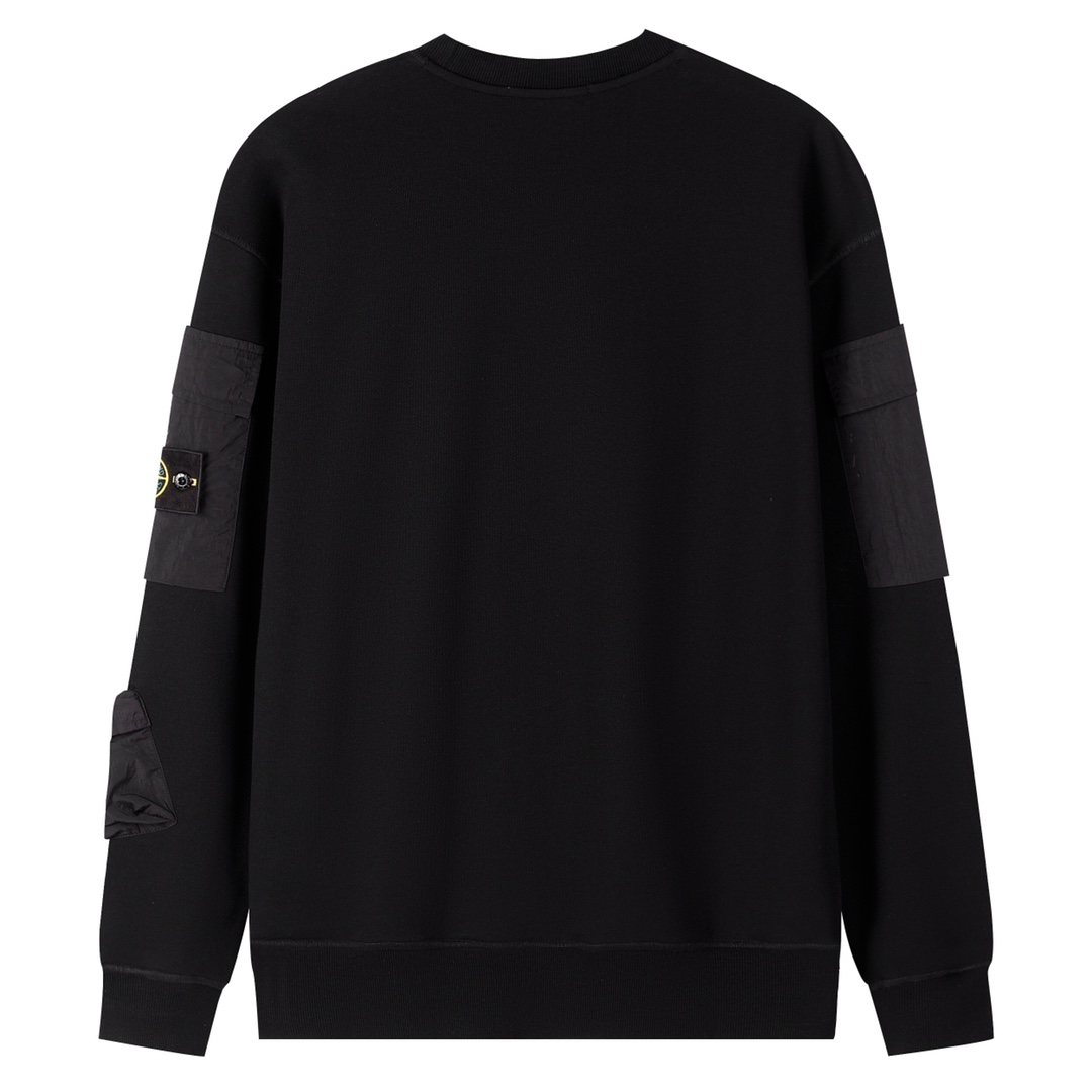 ストーン アイランド 長袖ｎ級品 長袖tシャツ 純綿トップス シンプル ファッション 2色可選 ブラック_2