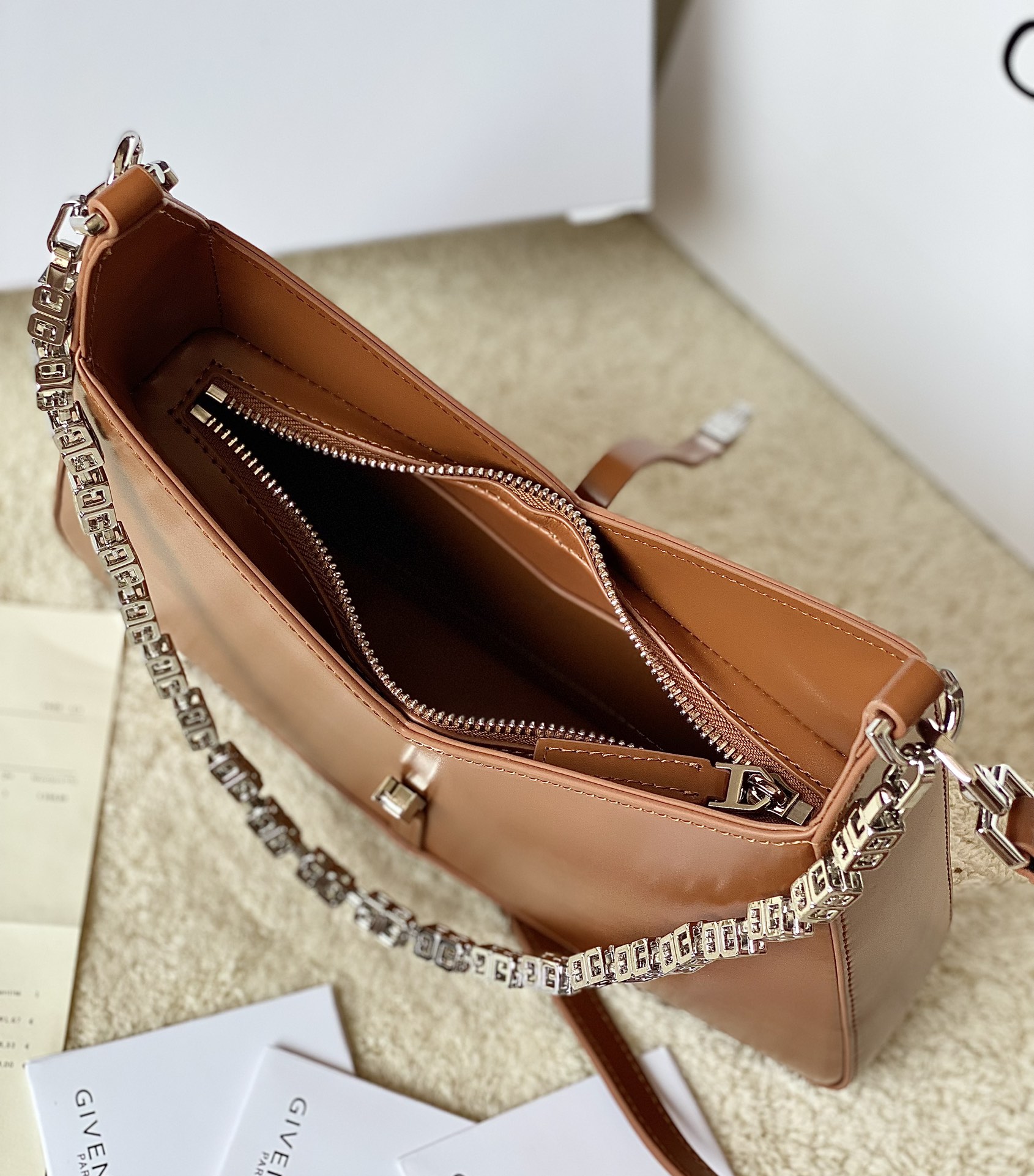 GIVENCHYバオバオバッグスーパーコピー フランス レザーバッグ レディース 魅力 ブラウン_7