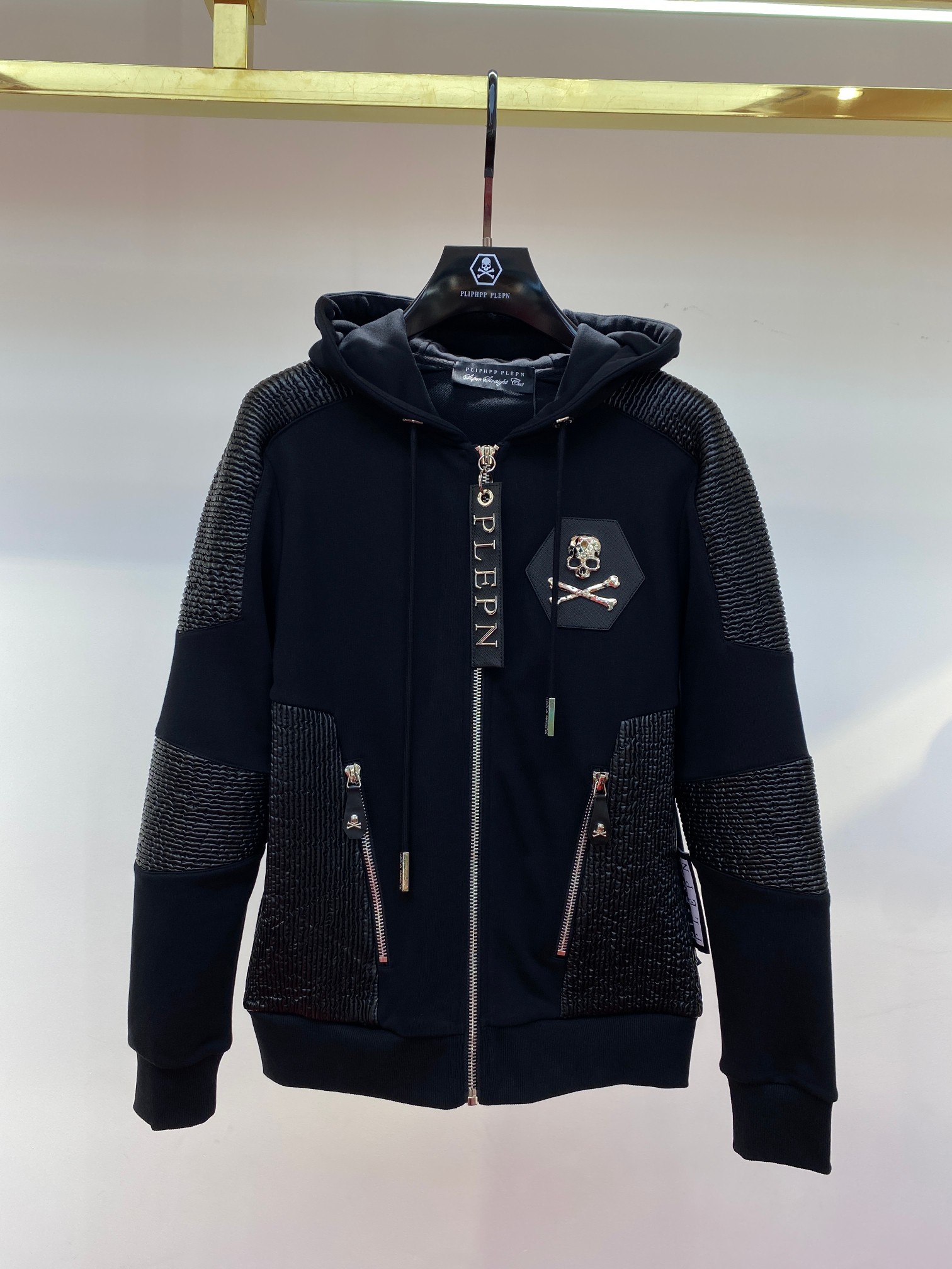 フィリッププレインアウターｎ級品 暖かい シンプル メンズ 上品 ジャケット ブラック_1