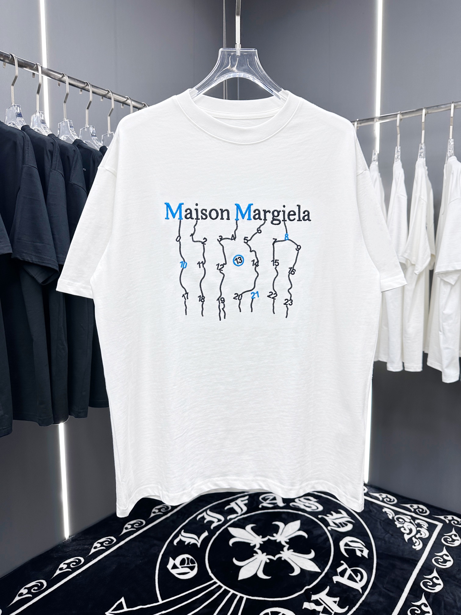 メゾンマルジェラ激安通販コピー半袖Tシャツコットンホワイト柔らかい花柄ファッション_4