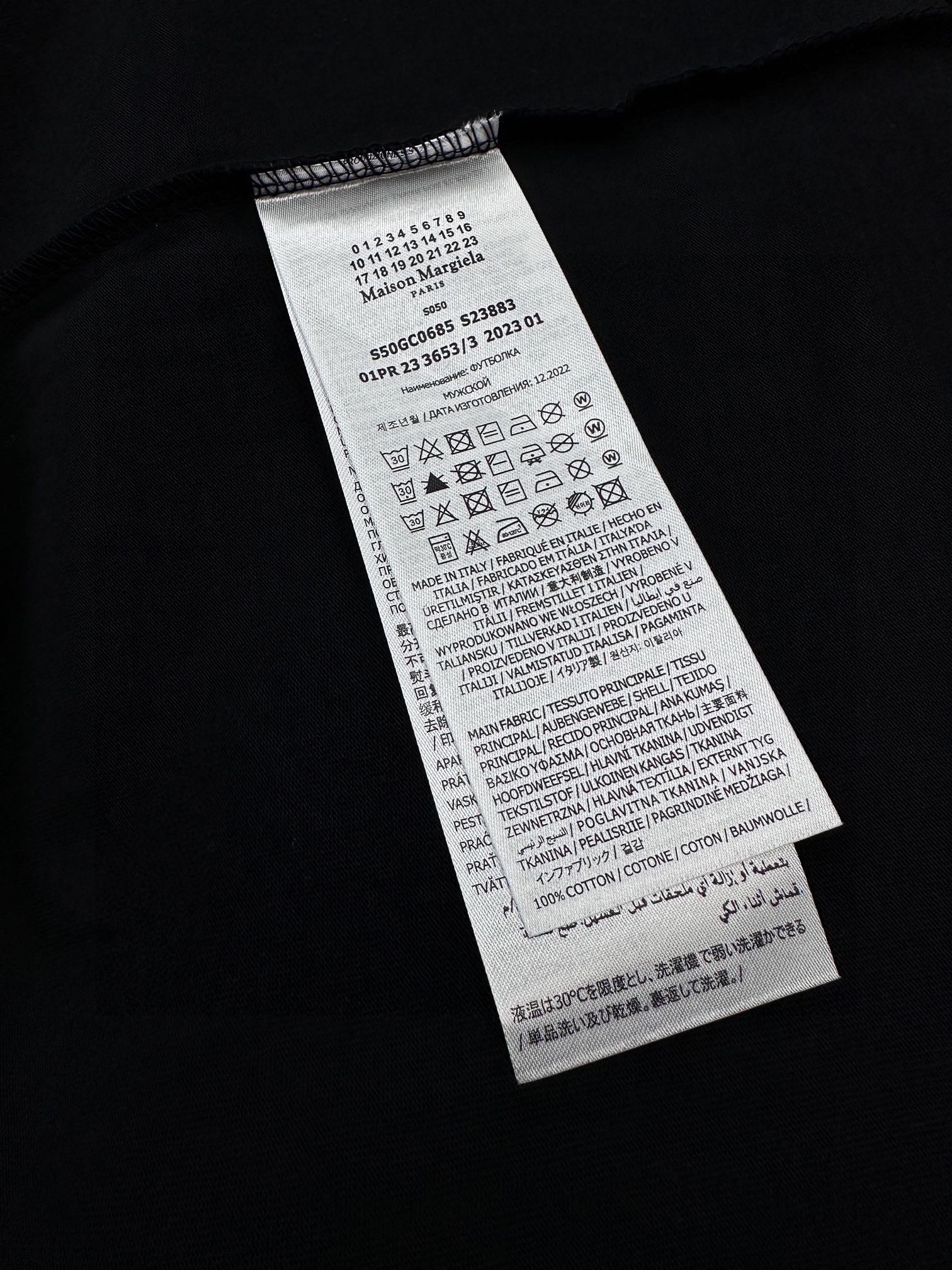 メゾンマルジェラMAISONMARGIELA限定コピー半袖Tシャツコットンブラック柔らかい花柄春夏刺繍_6