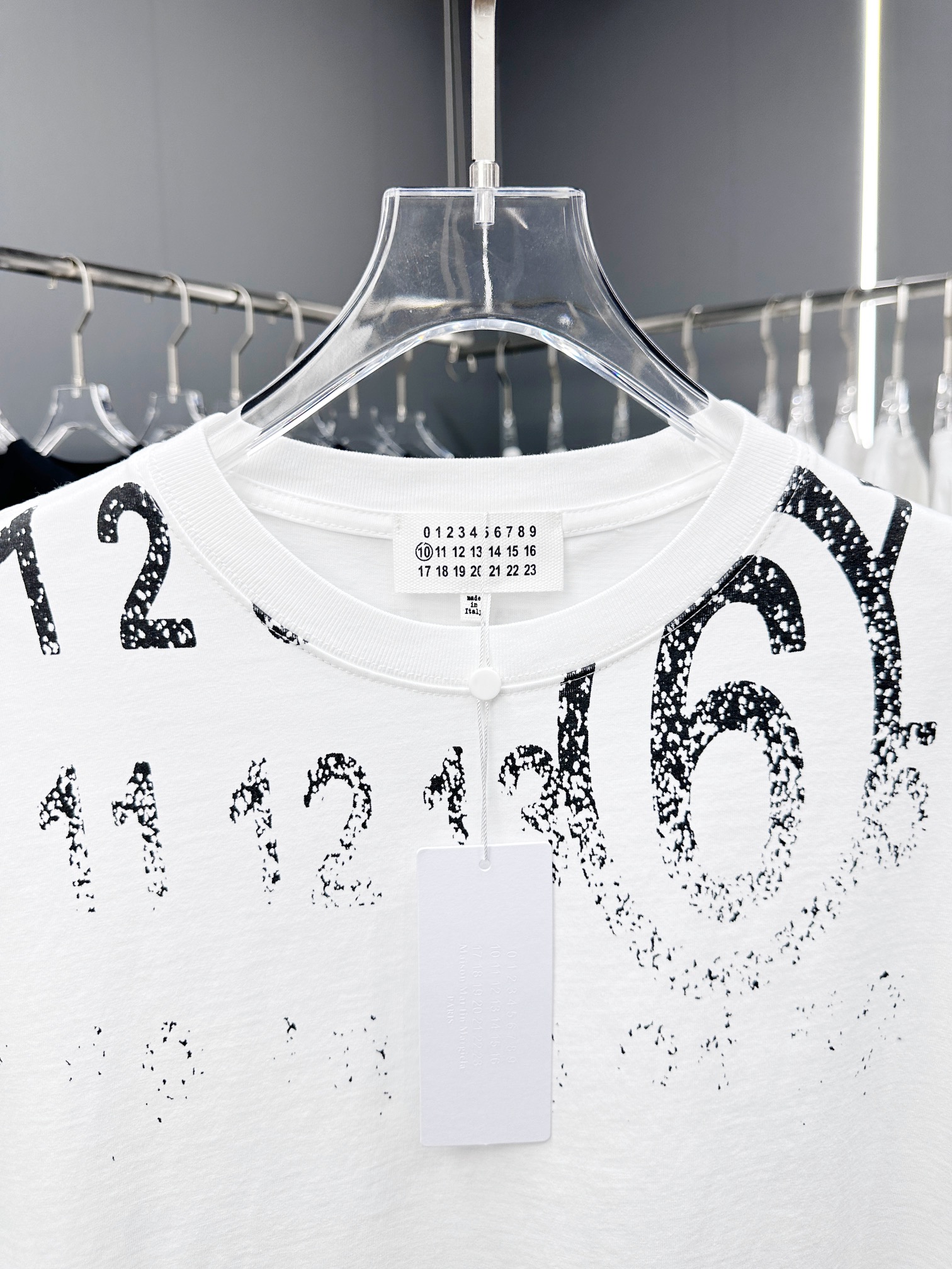 メゾンマルジェラ2024新作コピー半袖Tシャツコットンホワイト柔らかい花柄春夏刺繍_3