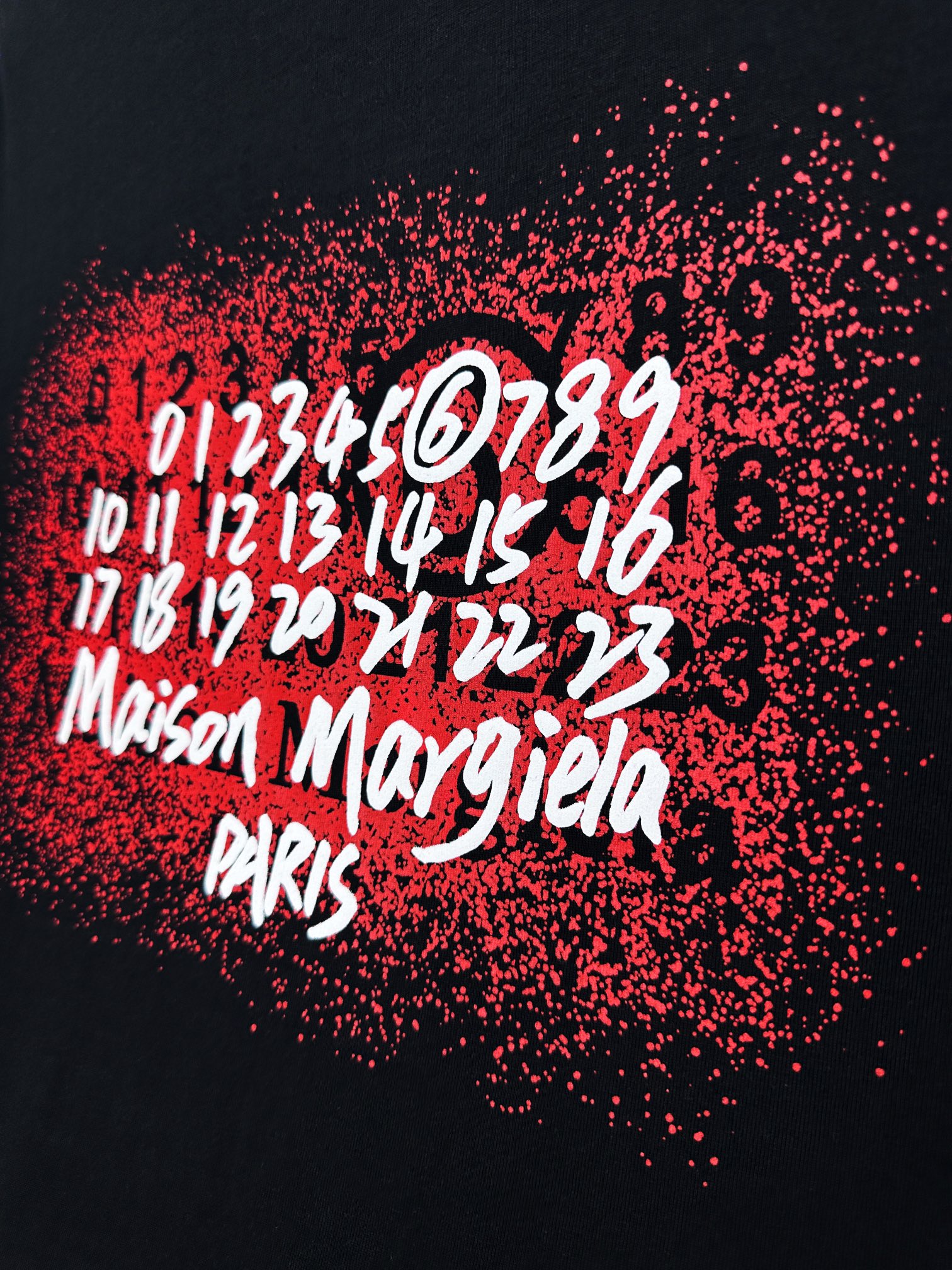 メゾンマルジェラMAISONMARGIELA限定コピー半袖Tシャツコットンブラック柔らかい春夏高級花柄_4