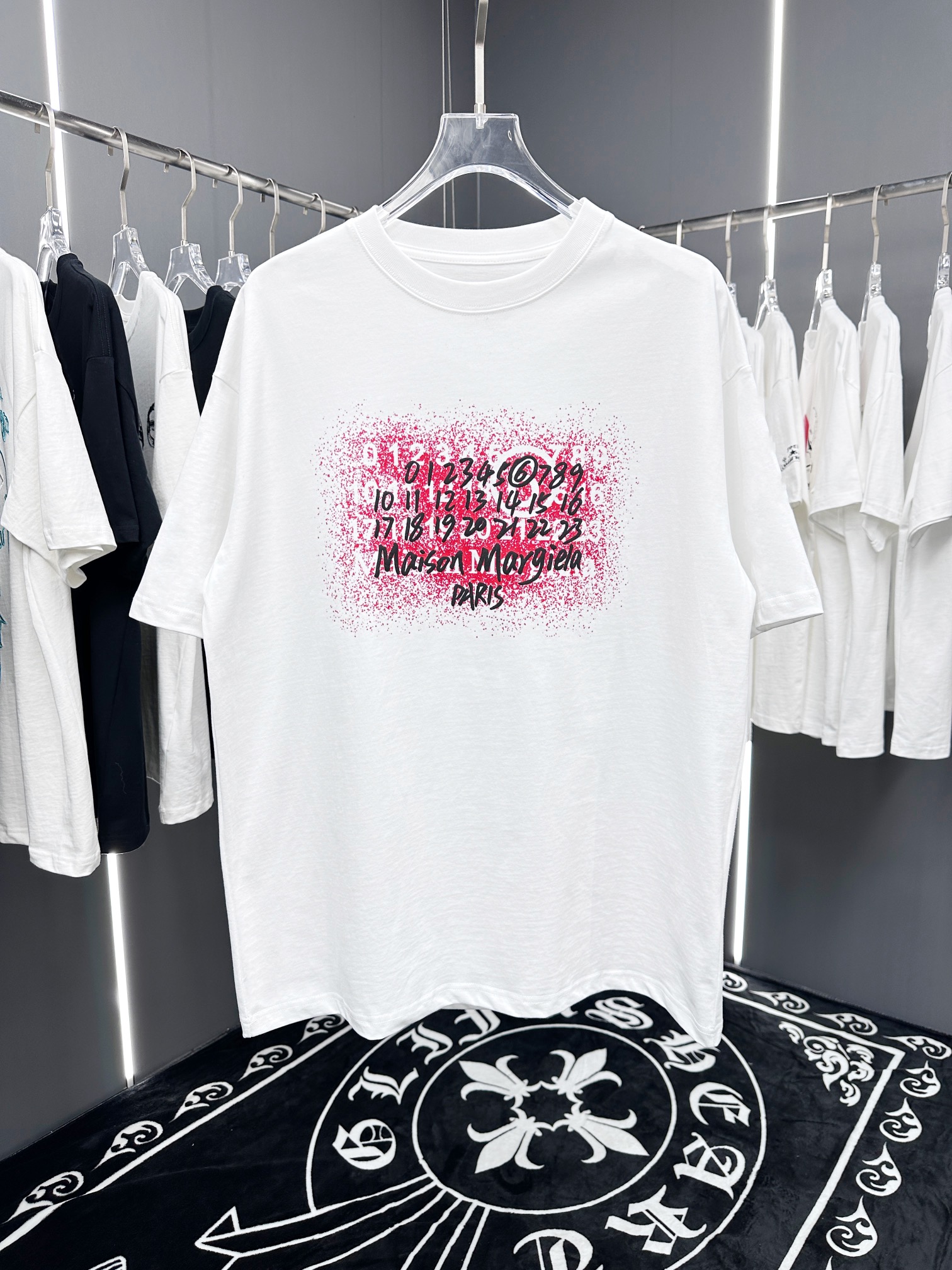 メゾンマルジェラコピー半袖Tシャツコットンホワイト柔らかい春夏高級花柄_1