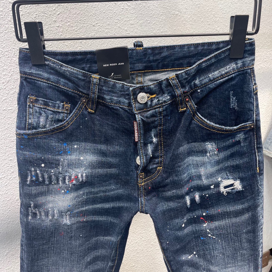 ディースクエアードレディースデニムｎ級品 デニム ファッション美脚 青春メンズジンーズ 深いブルー_3