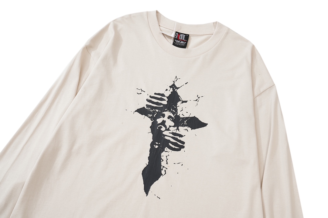 セントマイケルSAINTMICHAEL限定コピー長袖Tシャツコットンホワイト柔らかい高級花柄_3