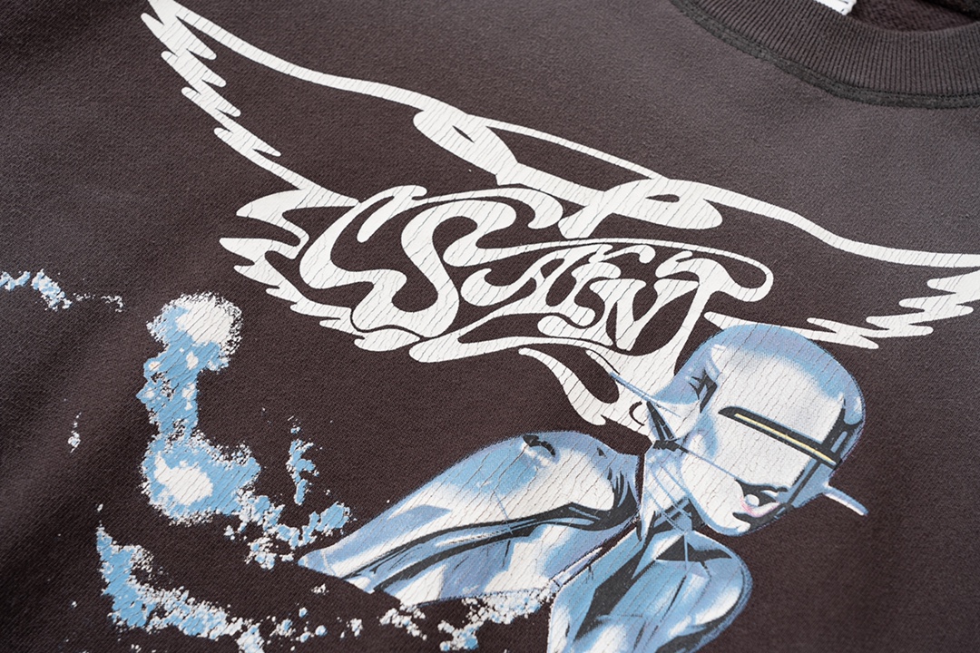 セントマイケル偽物コピー長袖Tシャツコットンコーヒー色柔らかい高級花柄_5