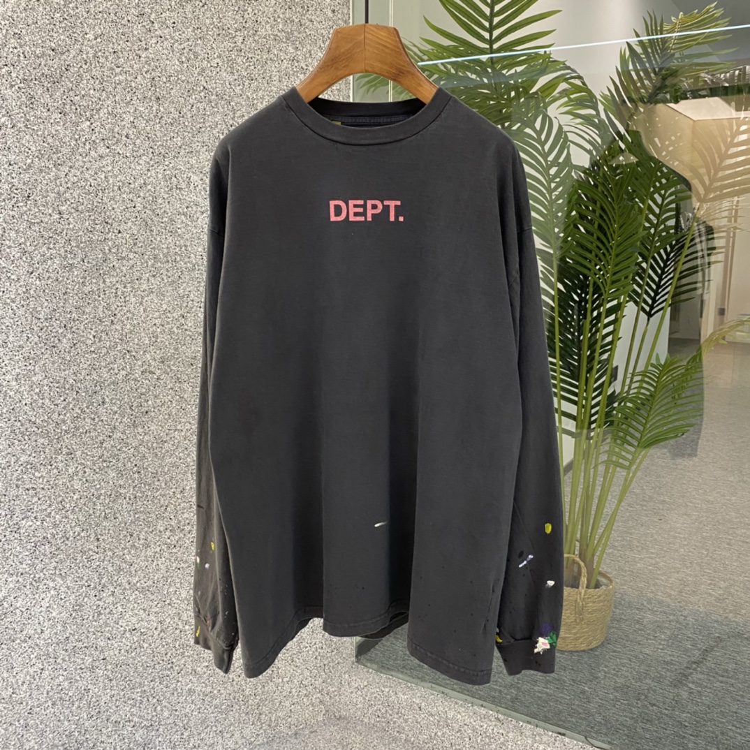 ギャラリーデプトトップスｎ級品 純綿 柔らかくて快適 長袖Tシャツ シンプル ブラック_4