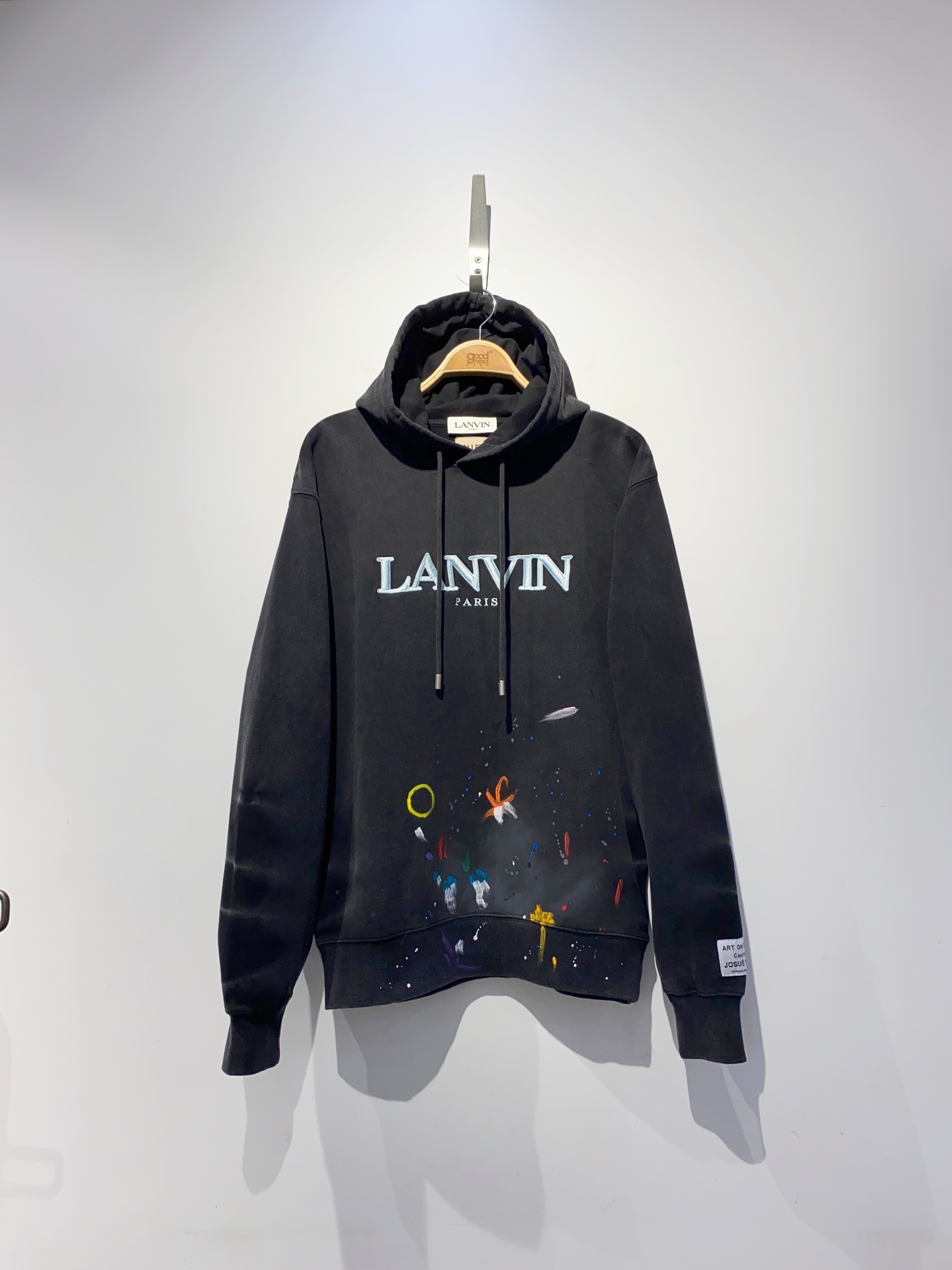 ギャラリーデプトパーカースーパーコピー パーカー 長袖 フード付き 彩色の墨絵 ファッション ブラック_1