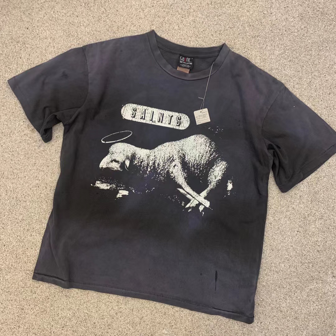 セントマイケルn級品コピー半袖Tシャツコットンブラック柔らかい高級花柄_1