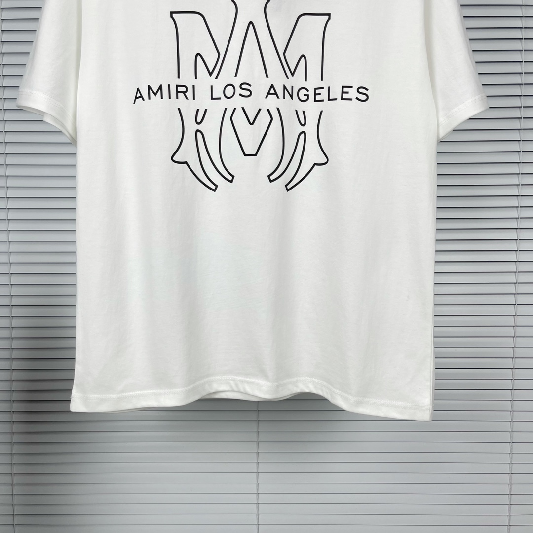 激安品！アミリtシャツたたみ偽物 半袖Tシャツ 夏 綿 100%  2色可選 ホワイト_7