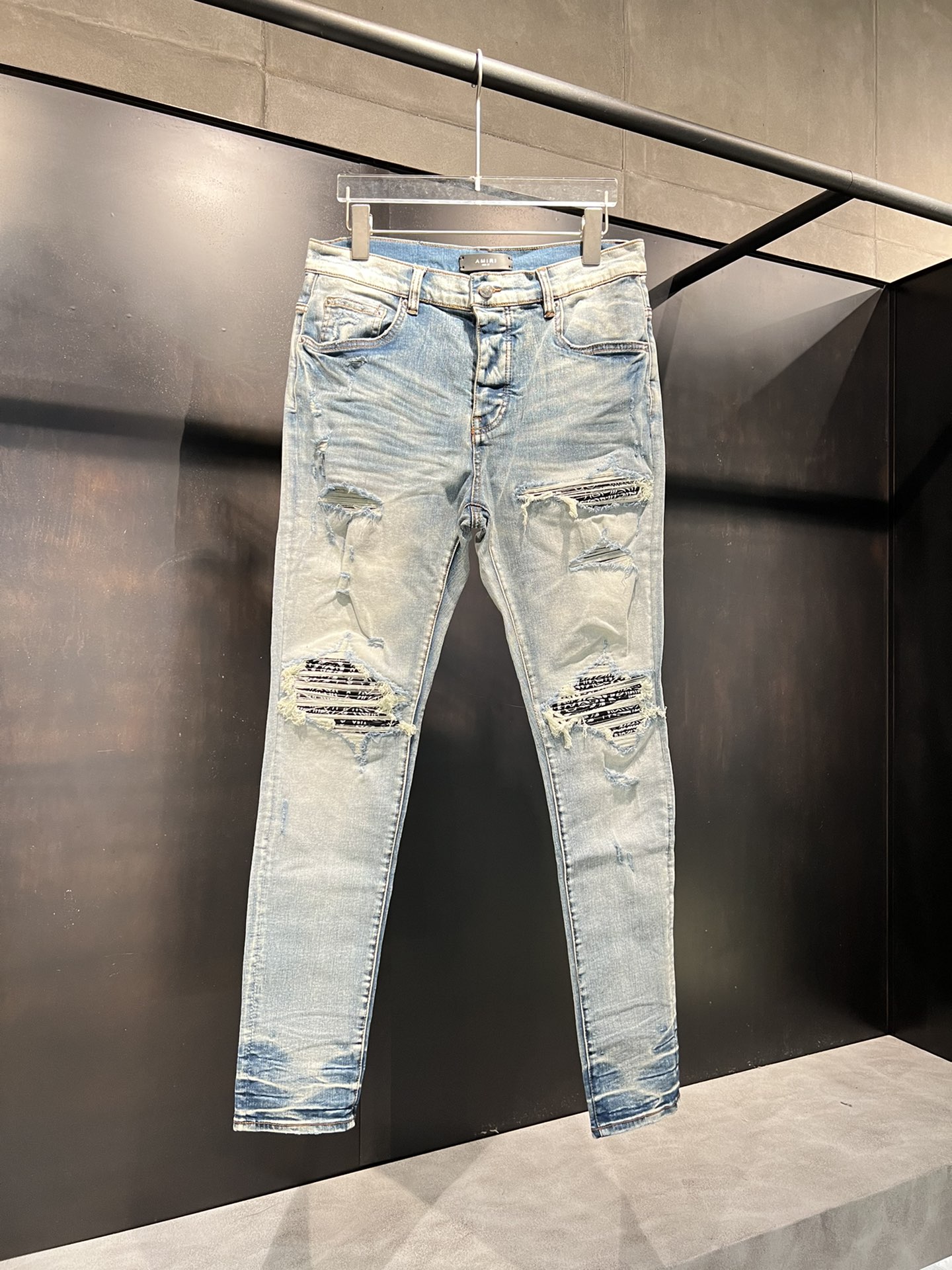 アミリジーンズ メメ激安通販 新品販売 デニム ジーンズ 春夏ズボン ファッション カジュアル ブルー_1