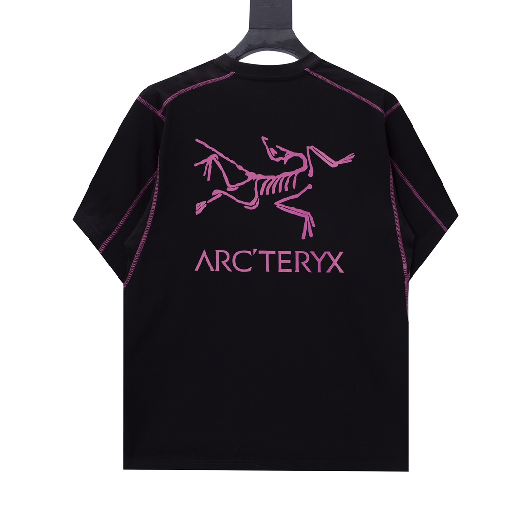 アークテリクス2024新作スーパーコピー半袖Tシャツコットンブラック柔らかい高級花柄_5