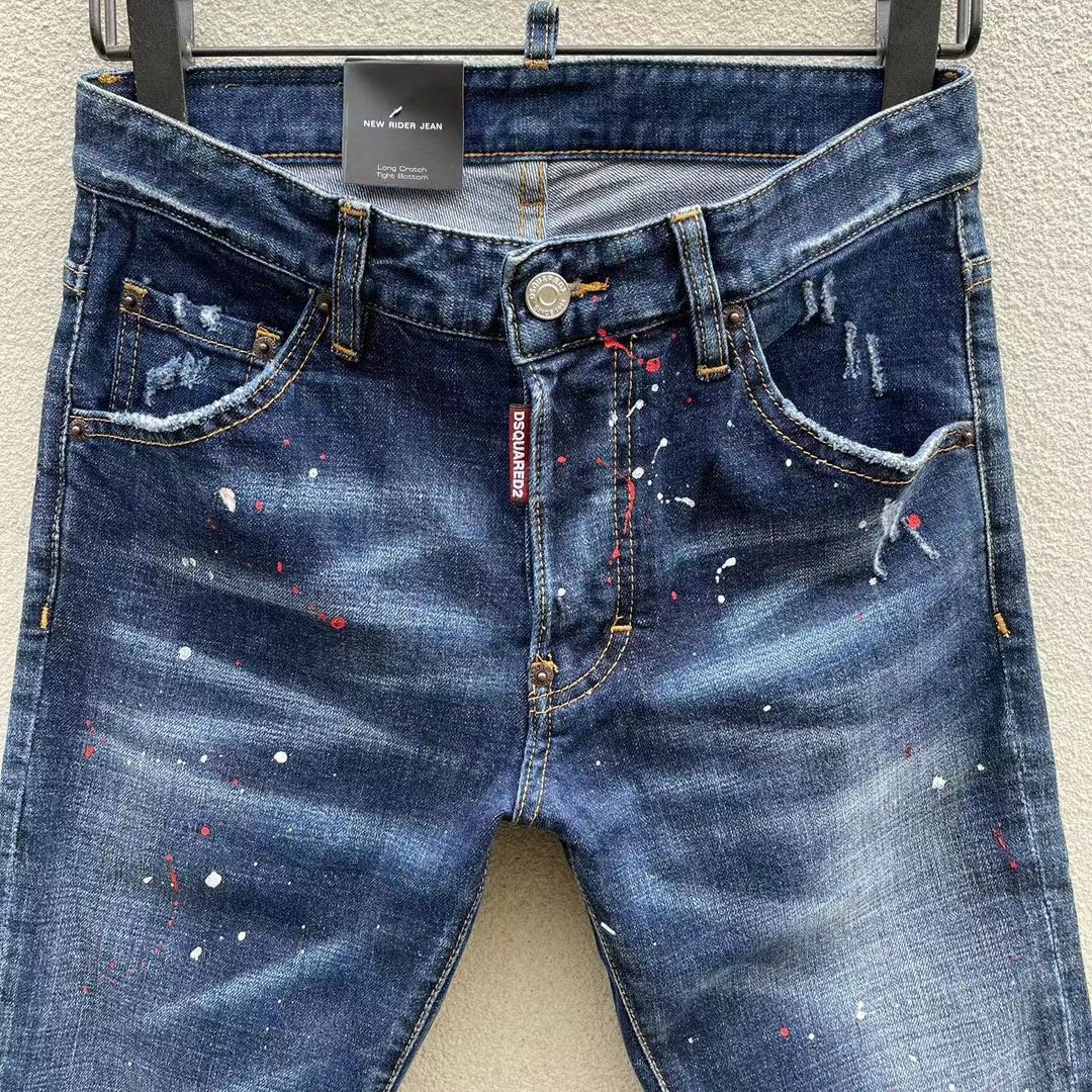 ディースクエアード wear偽物 超人気品 ファッション 美脚 ジンーズ シンプル ズボン ブルー_3