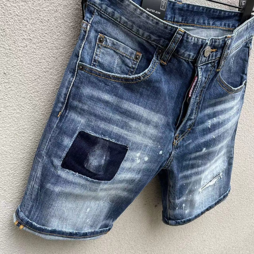 夏ズボン ディースクエアード 日本人ｎ級品 ショットパンツ パッチ 爽やか ファッション ブルー_3